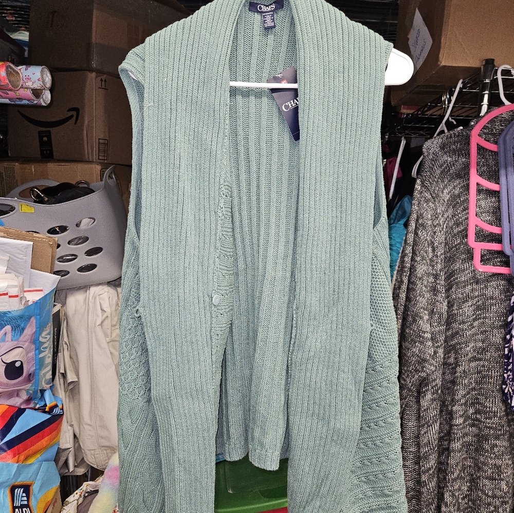 Mint Green Button-Up Sweater